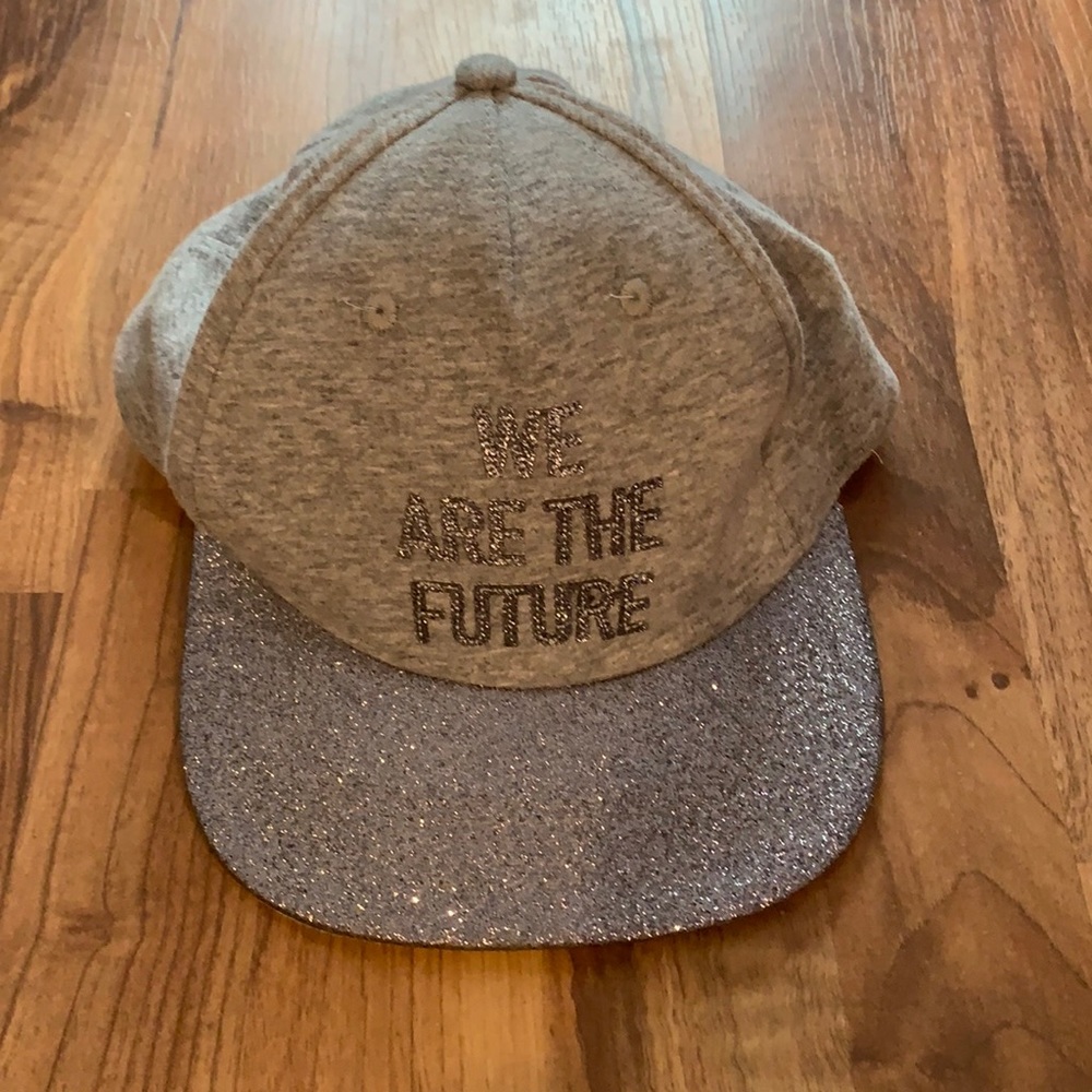 Silver sparkly brim hat